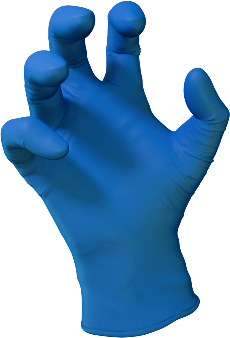 GROWL TECH 3.5MIL BLUE EXAM PF NITRILE GLOVES - CASE (10 BOXES/CASE)